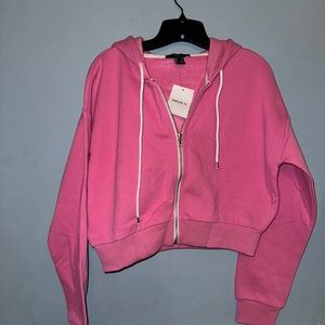 Forever 21 Pink Hoodie Zip Up Size Medium Brand New With Tags Never Worn